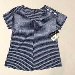 Bleeker & McDougal Mitered Front Shirt, Small